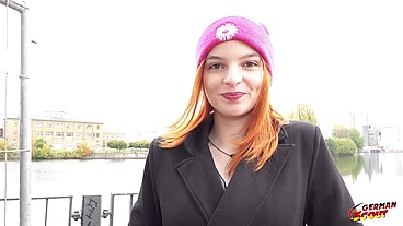 GERMAN SCOUT - Loud First Anal Sex at Pickup Casting with Skinny Redhead Teen Foxy Icegram