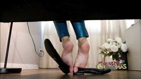 Shoeplay with leather little old loafers WMV