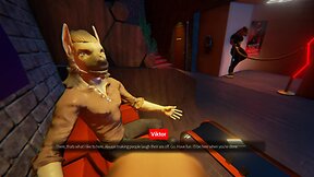 Shinobi travieso furry peludo animación 3d gay sexo club