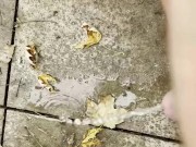 My small cock pissing outside
