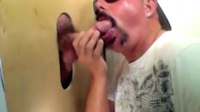New Guy Tries Out A Gloryhole Blowjob