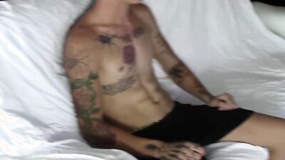 Dude gets his phallus sucked by his mate through a glory hole