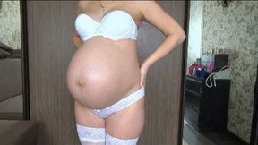 small boy is inside belly Bl