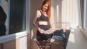 Naughty redhead alwasy eager to suck her man's cock