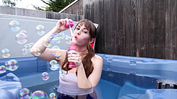 Babysitter Blows Bubbles