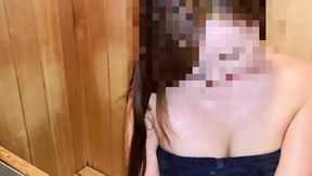 Raw &mdash;  sweaty &mdash;  Japanese babes dominate multiple dudes in steamy sauna sex sessions