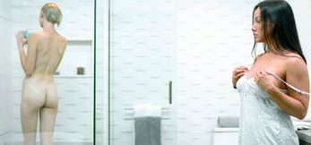 Stepmom’s Busty GF Joins Me in the Shower