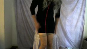 Trying on sexy new dress