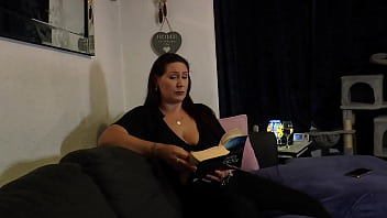 Step-mommy teases and toys with herself