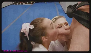 Sensual Taekwondo Training with Abigail Peach and Olivia Grey