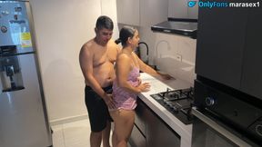 Big ass stepmom gets fucked by her stepson without being seen - cuckold husband