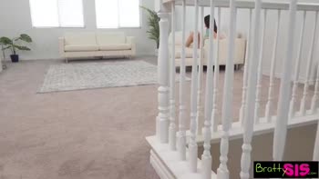 Sis Seduces Stepbro with Her Juicy Brunette Assets