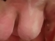 My huge tits swinging back and forth in slow motion