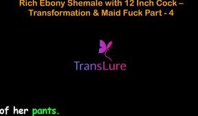 English Audio Sex Story Rich Ebony Shemale with 12 Inch Cock - Transformation & Maid Fuck - Part 4
