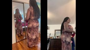 Black Babe Danae Stripping, Dancing Nude, Rubbing Her Pussy and Showing Her Dick!