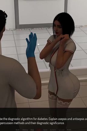 Naughty Nurse Gives Private "hands-on" Anatomy Lesson &amp; Special Oral Exam - Medical Special Care - by 10ki