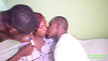 A fuck orgy during the end of the year celebrations in Cameroon with two sexy guys and a sexy pretty girl with a tight ass in gangbang, anal for the first time on Xvideos red