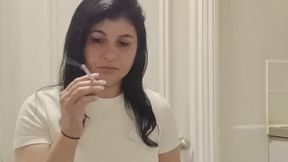 Fetish smoking slowly