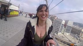 Amateur busty teen from the street - porn clip