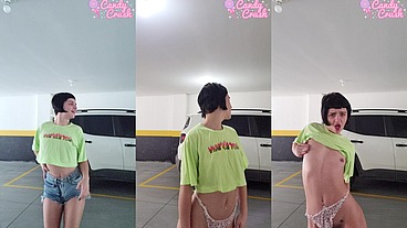 Touching myself in the garage of my apartment hoping no one would show up