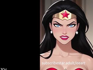 Mixed movie with WonderWomen music part 1 Animation manga comics dc AI