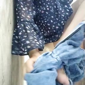 Hot Indian new wife became my maid in bathroom