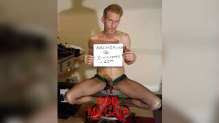 ROBERT RICHARD MILGATE TOTALLY EXPOSED WEARING BLACK FISHNET PANTYHOSE AND HIGH HEELS