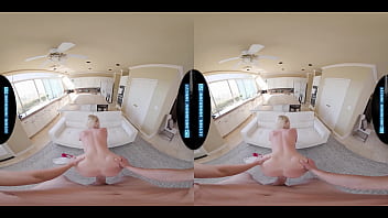 Skinny teen Skyler Storm deepthroats in VR POV
