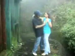 British Indian couple fuck in rain storm at hill station