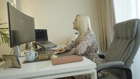 Hairy MILF Licks Her Feet and Presents Her Hairy Cunt