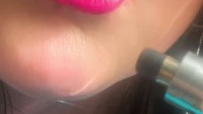 Smoking Hot Pink Seductive Lips & Slow Motion Vapor Bliss