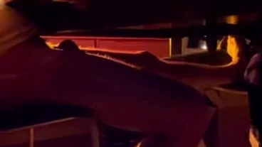my flatmate and a young friend of ours started feet play under the table. This time I filmed it