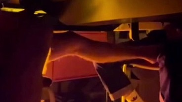 my flatmate and a young friend of ours started feet play under the table. This time I filmed it
