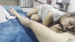 Chastity POV - Sucking Balls - 4K