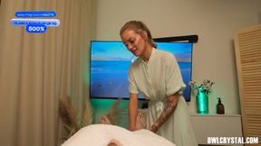 The Timid Masseuse Can't Help But Be Tempted by Her Client's Charm - Featuring Owl Crystal