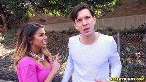 Glamour Brooklyn Chase hooks up with huge dick