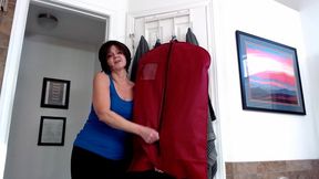 Zippering Rain Jackets In Maroon Garment Bag