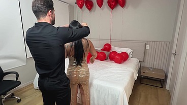 Creampie surprise for my big tit girlfriend
