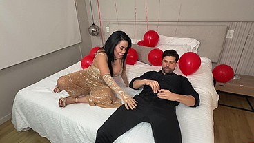 Creampie surprise for my big tit girlfriend
