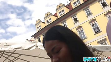 An amateur, Asian babe likes to travel to new places and to fuck random guys