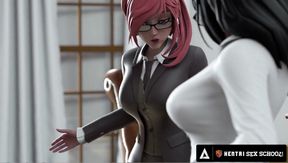 Sex University HENTAI – MILF Principal with Big Tits Creampies Futanari Student