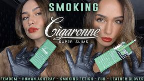 Smoking Cigaronne Super Slim Menthols in Fur and Leather