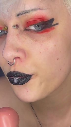 Blowjob Boyfriend Birthday Sloppy Deepthroat Lipstick Spit