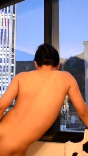 Sticking my dildo at the foot of the Colpatria tower in Bogota   Clip 1
