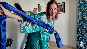 St Andrews Cross Bondage: Inanna Justice Scarf Ties & Edging Torment