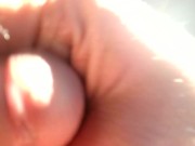 TWINK CUMS IN CAR