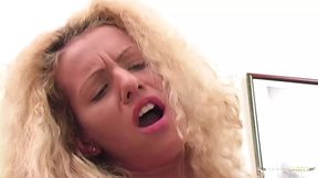 Jacquelin enjoys her slippery booty being pleasured by her eager boyfriend's seed