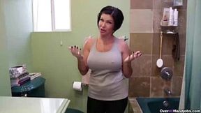 Big-titted &mdash;  middle-aged cougar delivers steamy POV handjob experience