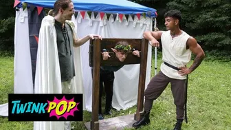 Danny Fantasy Teases Kenzo Alvarez Then Gets Bareback Pounded in Renaissance Tent