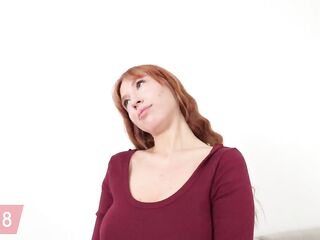 FIT18 - Lilly Mays - Casting Tall and Slender Latvian Redhead In Bodysuit - 60FPS